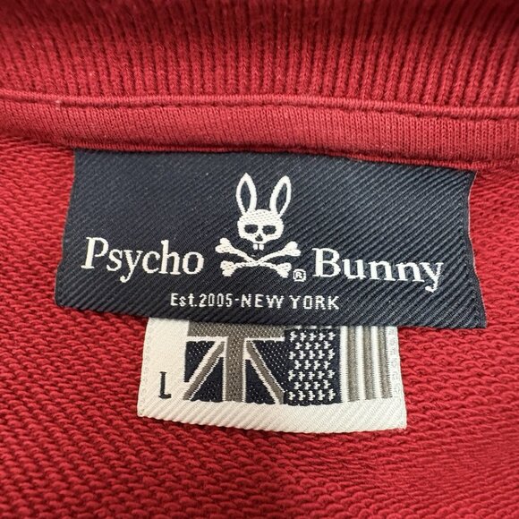 Psycho Bunny Rio Red Gresham Bunny Logo French Terry Sweatshirt Women’s XXL - Picture 6 of 10